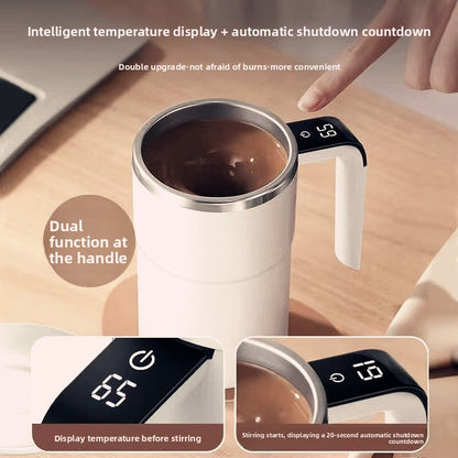 Electric Magnetic Stirring Coffee Cup with Temperature Display